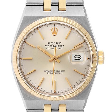 rolex datejust quartz gold|rolex oysterquartz datejust used value.